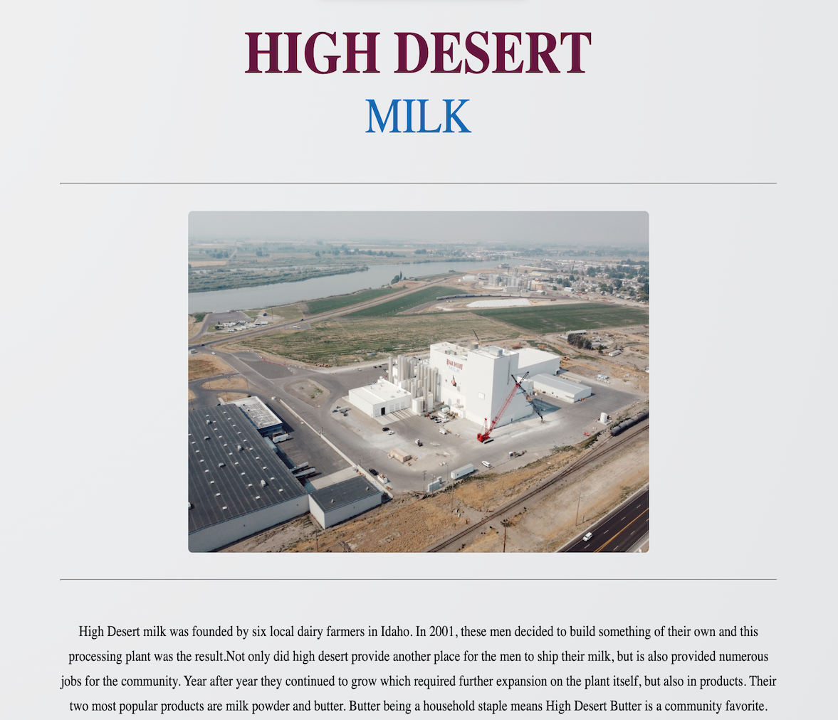 image of dairy milk plant